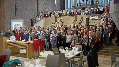 Die ehrenamtlichen Helfer beim Abschlussfest