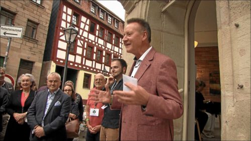 Oberbürgermeister Dr. Thomas Jung bei der Eröffnungsfeier des FürthWiki-Ladens in der Gustavstraße