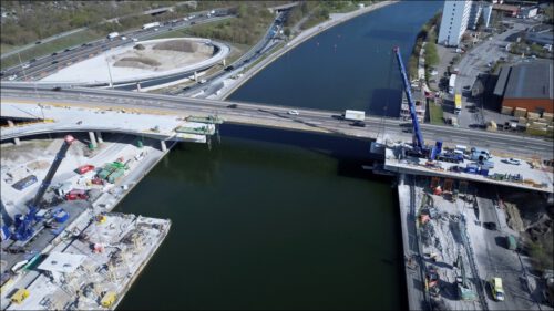 Die über 300 Meter lange Hafenbrücke in Nürnberg wird abgerissen und muss erneuert werden.
